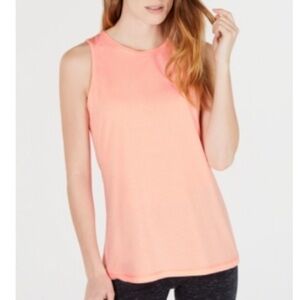 ID IDEOLOGY Women's Essentials Heathered Keyhole-Back Tank Top,spring tulip